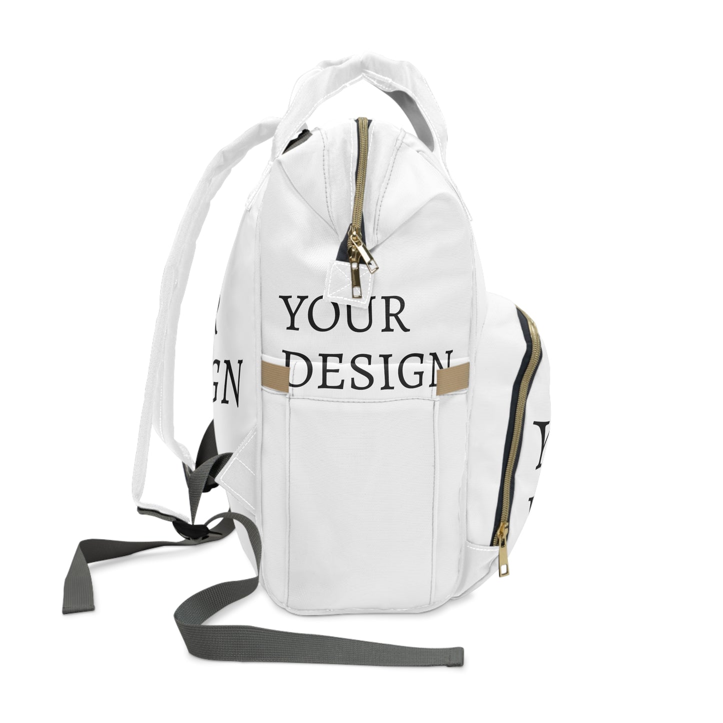 Multifunctional Diaper Backpack — Personalized Baby Travel Organizer with Insulated Bottle Pockets