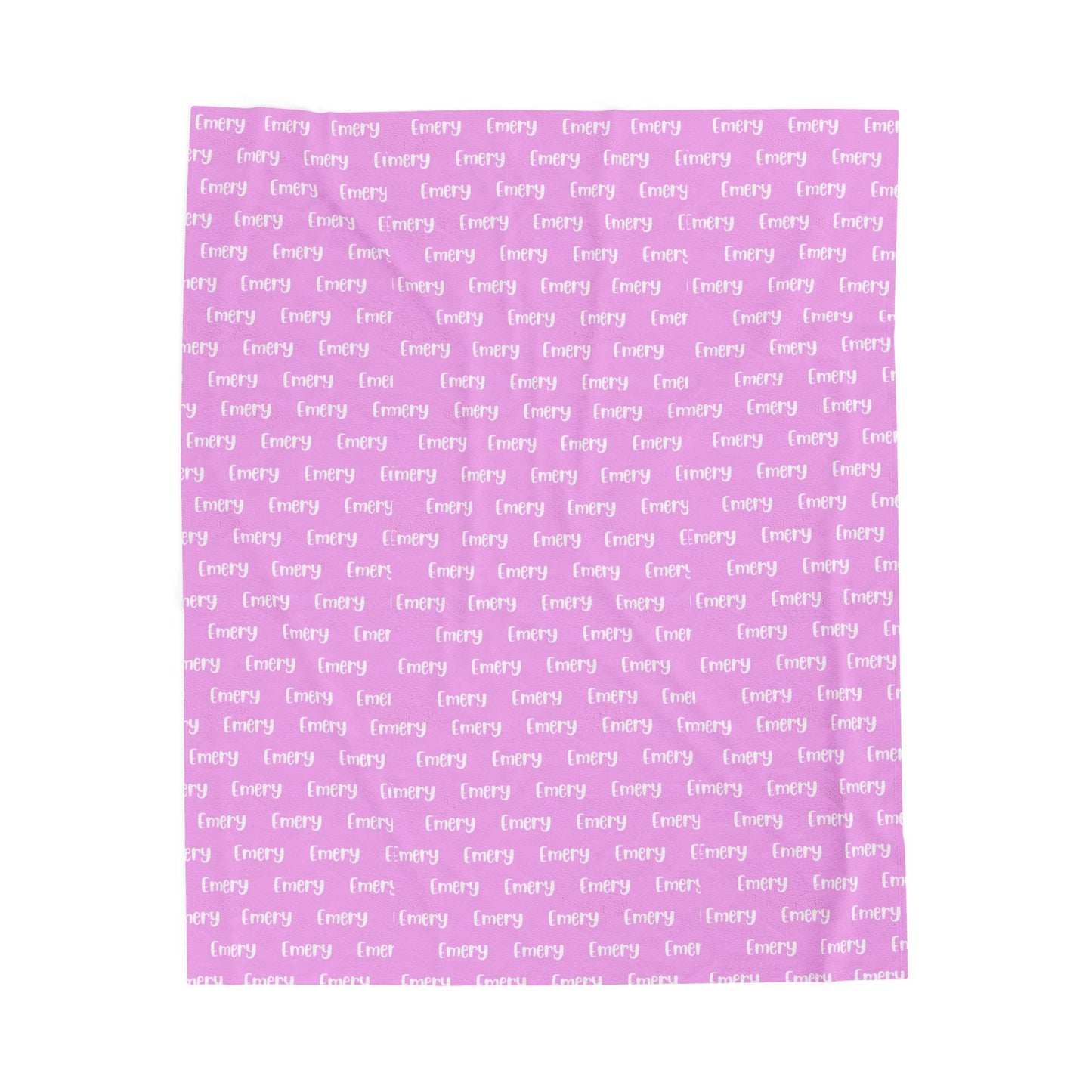 Pink 'Every' Pattern Velveteen Plush Blanket — Cozy Reversible Throw