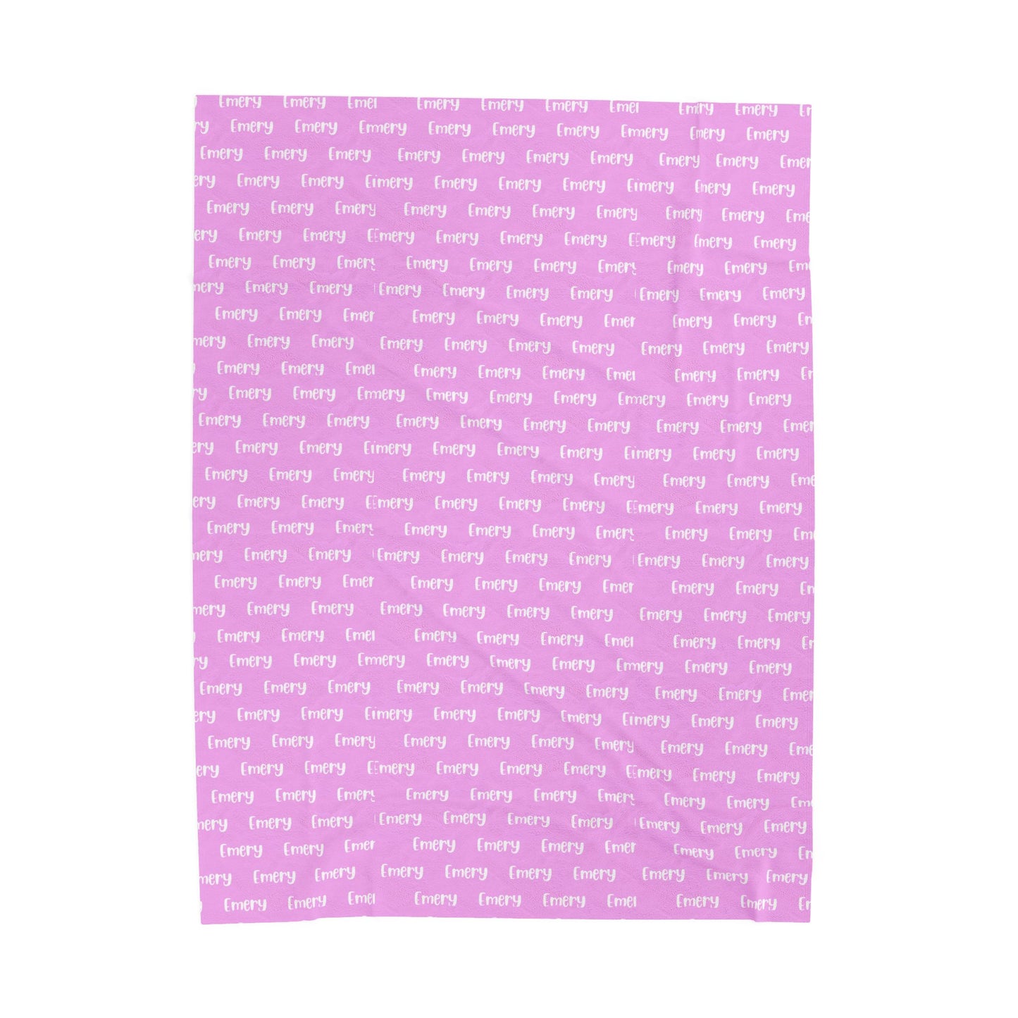 Pink 'Every' Pattern Velveteen Plush Blanket — Cozy Reversible Throw