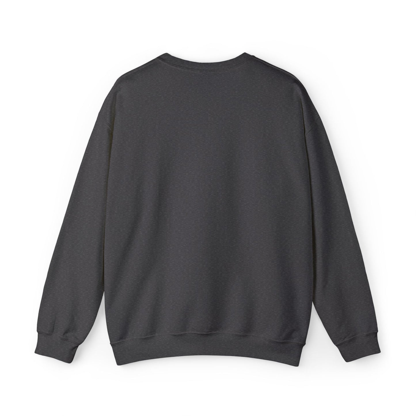 Minimalist Micro-Text Crewneck Sweatshirt — Subtle Chest Script