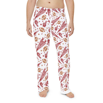 Football Pattern Men’s Pajama Pants — Team Spirit Lounge Sleepwear