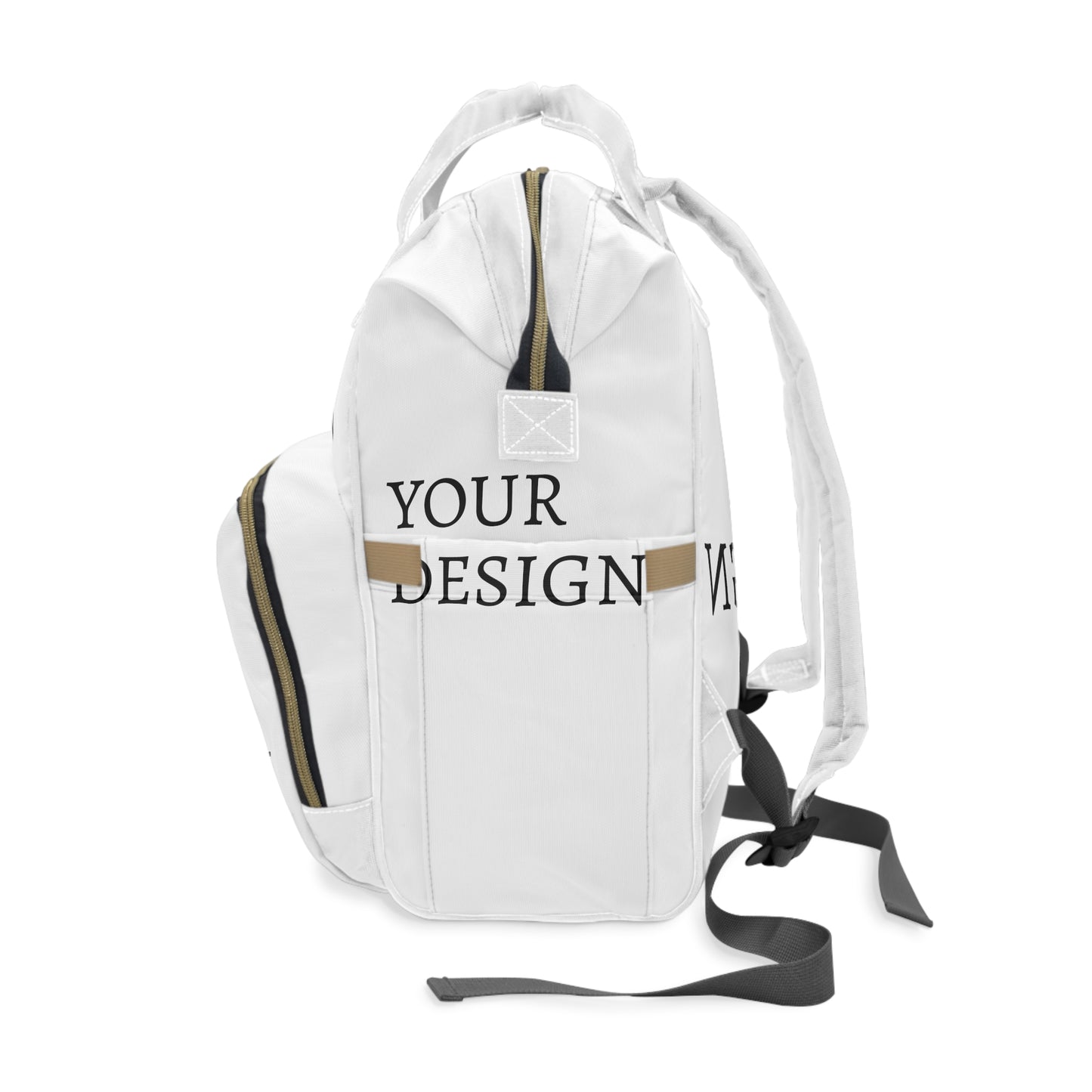 Multifunctional Diaper Backpack — Personalized Baby Travel Organizer with Insulated Bottle Pockets