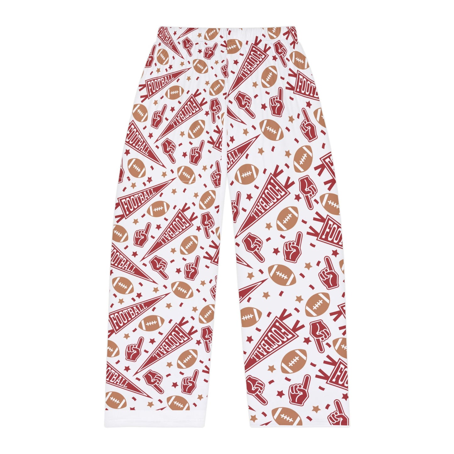 Football Pattern Men’s Pajama Pants — Team Spirit Lounge Sleepwear