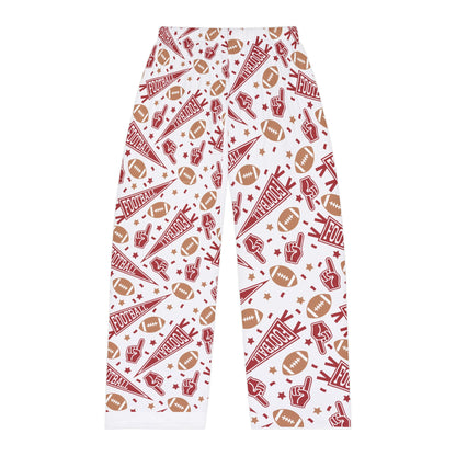 Football Pattern Men’s Pajama Pants — Team Spirit Lounge Sleepwear