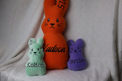 Embroidered Personalized Bunny Plush – Custom Handmade Keepsake