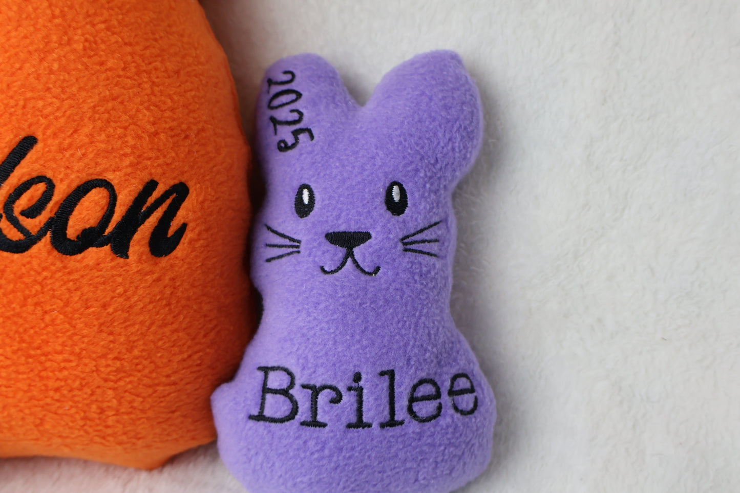 Embroidered Personalized Bunny Plush – Custom Handmade Keepsake