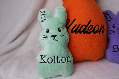 Embroidered Personalized Bunny Plush – Custom Handmade Keepsake